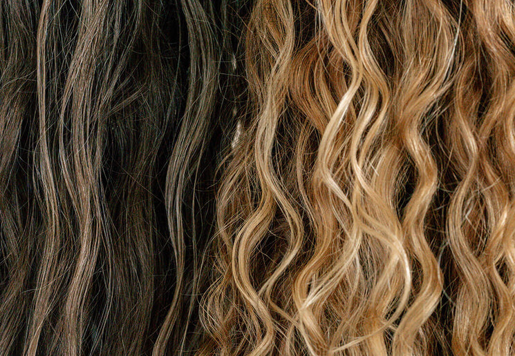 Mellon natuurlijke haartexturen met het verschil tussen golven en krullen