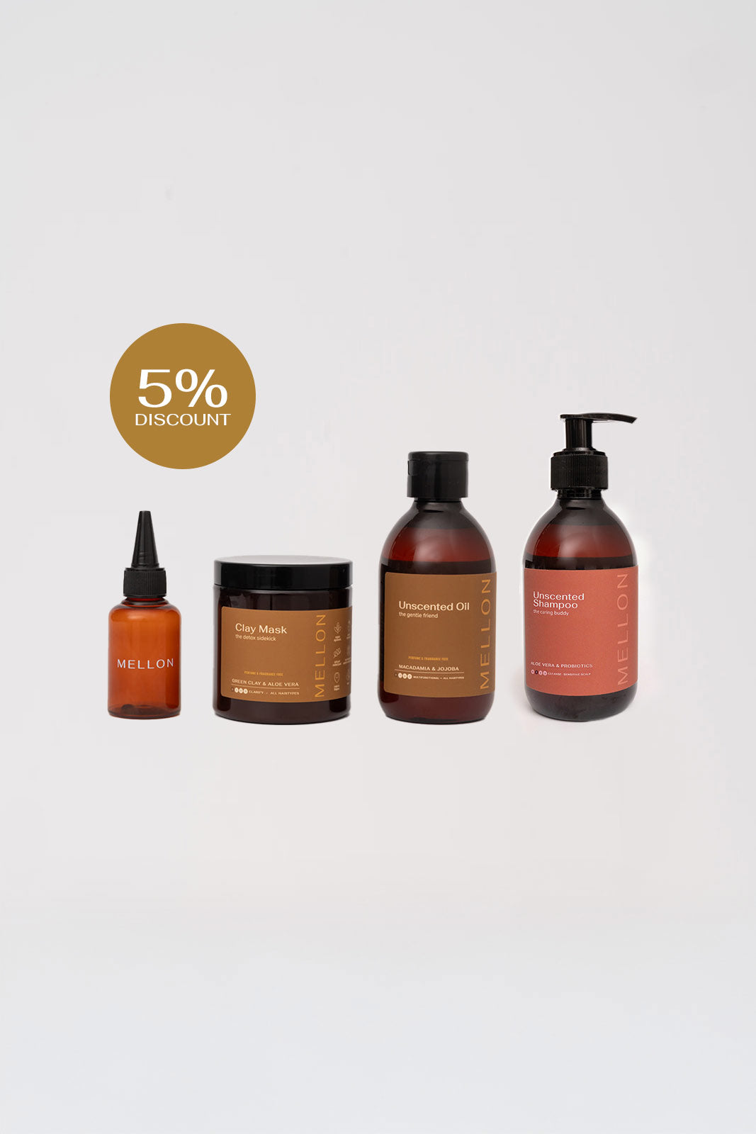 Fragrance-free treatment bundle for very sensitive scalp